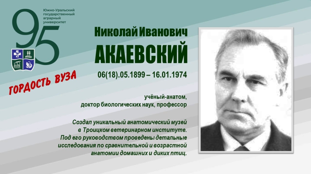 НИКОЛАЙ ИВАНОВИЧ АКАЕВСКИЙ (ГОРДОСТЬ ВУЗА)